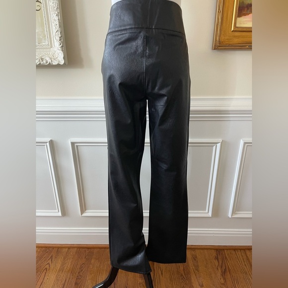 New Anthropologie Paige Sakai Faux Leather Leggings Black Size 6 - Picture 8 of 8